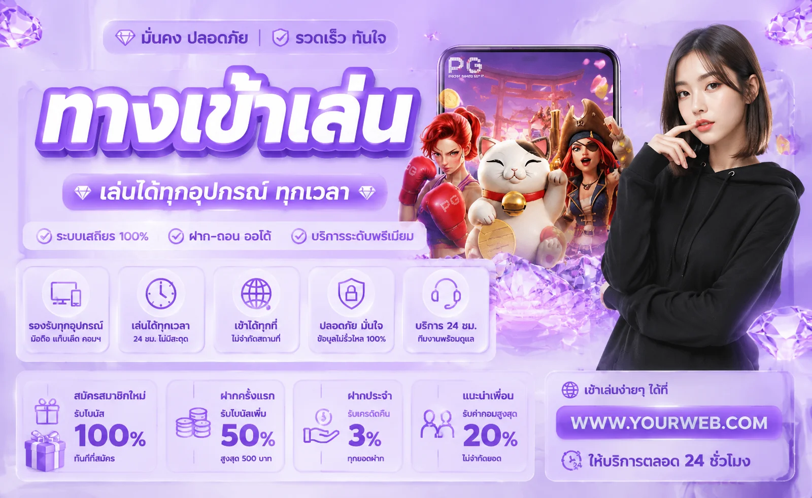 หมวดเกม KHONGKHWAN69 สล็อตออนไลน์ บาคาร่า แทงบอล หวย